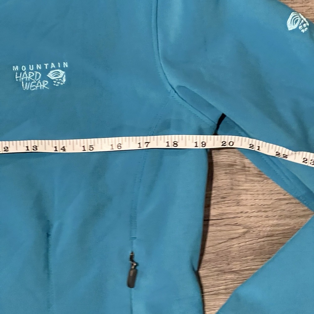 Mountain Hardwear Blue/ Teal Full Zip Softshell Jacket Women's Medium - Picture 2 of 7